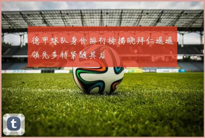 德甲球队身价排行榜揭晓拜仁遥遥领先多特紧随其后